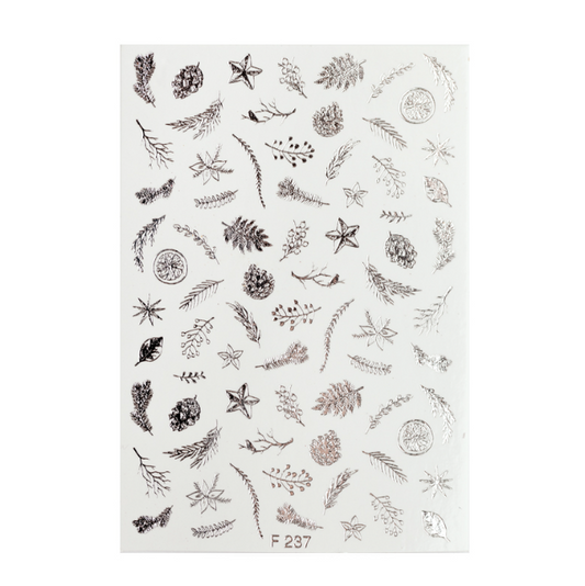 Sticker Silver Leaf F237