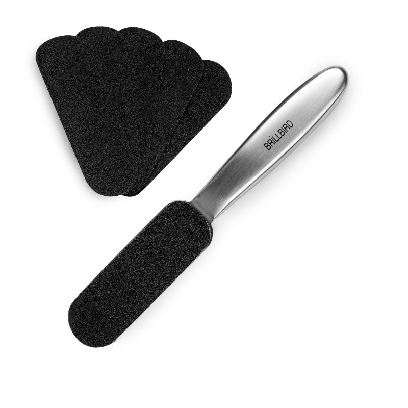 Pedicure foot file with replaceable pads