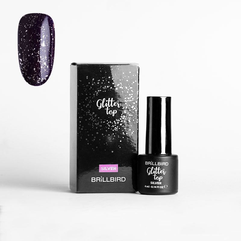 Glitter top - Silver