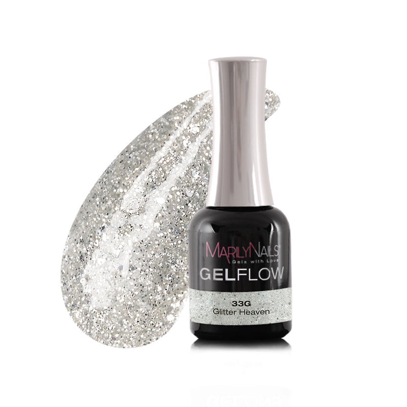 MarilyNails GelFlow - 33g Cielo con purpurina