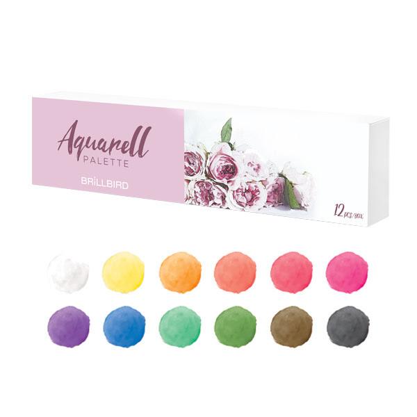 Aquarell palette contains 12 colours
