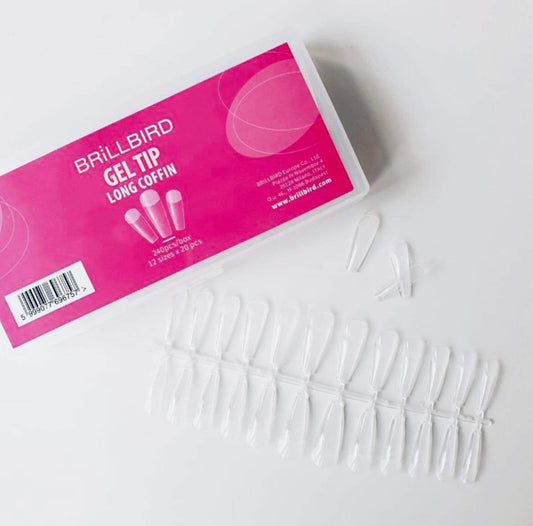 Puntas de gel - Ataúd largo